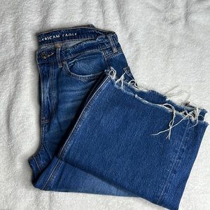 American Eagle Dreamy Drape super high waisted baggy wide leg jean